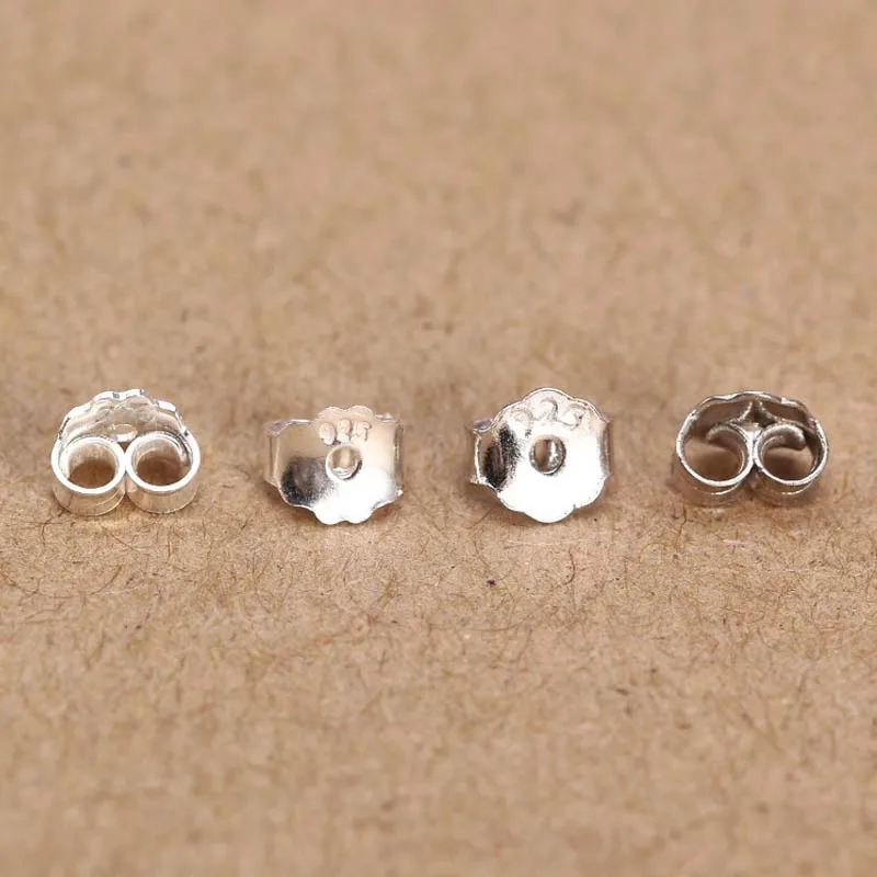 100~200pcs Genuine Real Pure Solid 925 Sterling Silver Earring