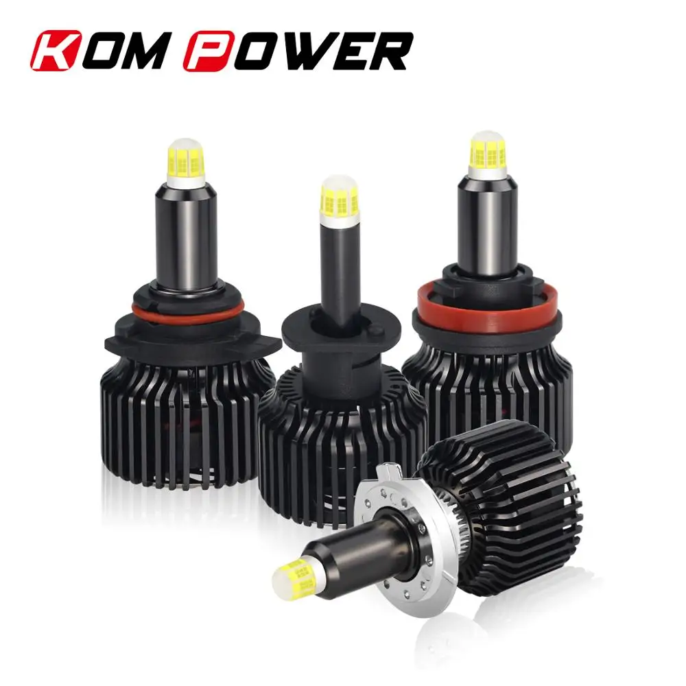 

KOM POWER H7 LED Light Bulb H1 LED Lamps For Car H8 H9 H11 LED Headlight 360 Degree 14000LM 4300K/6000K 9005 9006 9012 Turbo LED