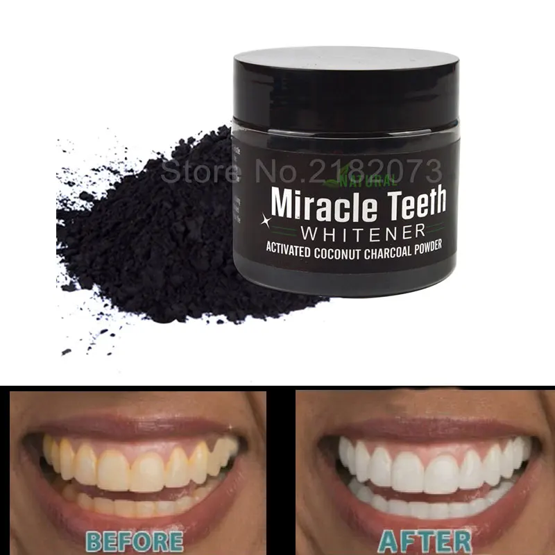 Чудо отбеливатель зубов 20 г активированный уголь отбеливание зубов порошки пятна удалить средство для гигиены полости рта Отбеливание натуральная пудра - Цвет: black 20g