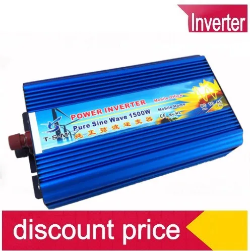 

digital display 1500w inverter pure sine wave Peak 3000w power inverter DC12V to AC220V home inverter