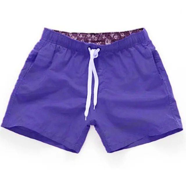 Летние пляжные шорты мужские повседневные однотонные пляжные шорты модные шорты с принтом на талии мужские прямые шорты с завязками S-3XL горячая распродажа - Цвет: 4