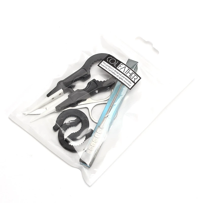 

Coil Father 3pcs/set Vape Tool Kit Must Have Tools for Vaper Mini Cutter Ceramic Tweezer Coil Jig for Electronic Cigarette Users