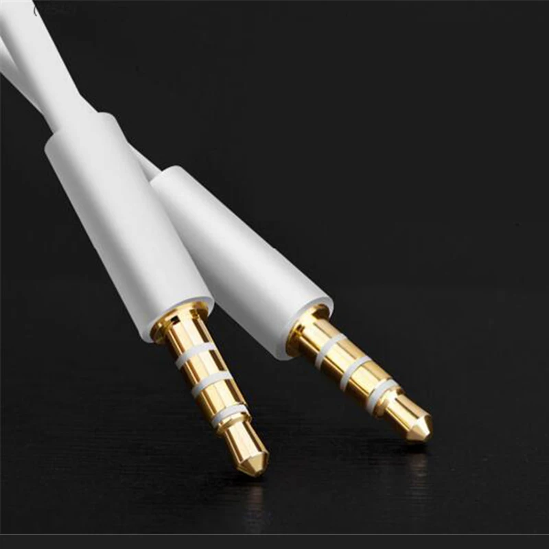 White AUX Cable For iphone 3.5mm Male to Male Stereo Audio Cable 3.5