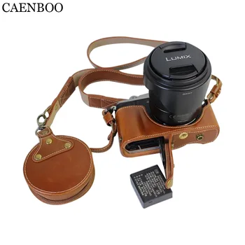 

CAENBOO Camera Bags Hard Luxury PU Leather Case For Panasonic Lumix DMC-GX80/GX85 14-140mm Open Battery Cover+Shoulder Strap