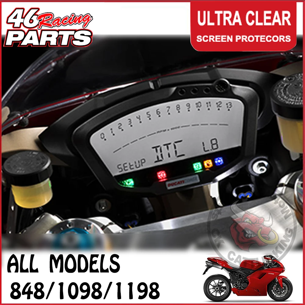 

CK CATTLE KING Cluster Scratch Cluster Screen Protection Film Protector For Ducati 848 1098 1198 All Year