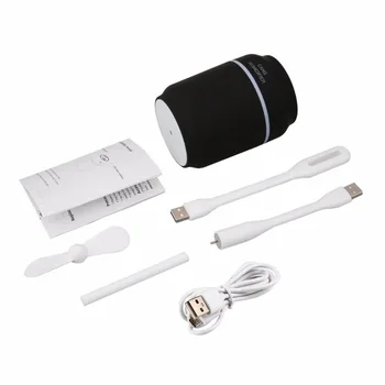 

3 in 1 Mini Cute USB Can Shape Humidifier Fa Night Light Diffuser Facial Steamer Face Skin Care Tools Mist Maker Home Office