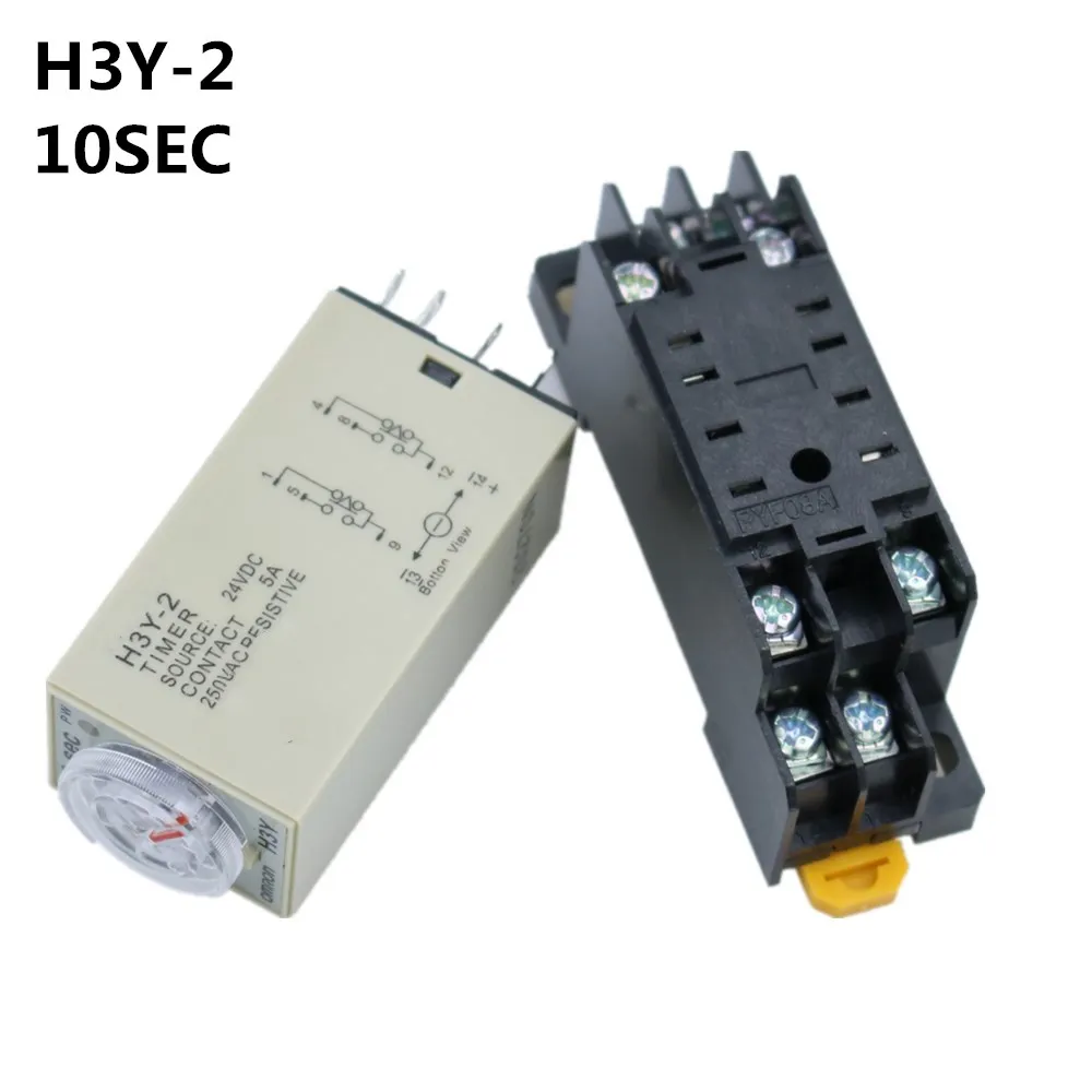 1 компл.. H3Y-2 В 220 В Малый реле времени 0-s 10 s ST6P электронный реле мощность на время задержки