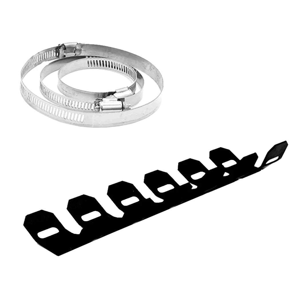 Universal 25CM Motorcycle Exhaust Muffler, Anti Hot Aluminum Heat Shield Cover Pipe Leg Protector, Great for Yamaha
