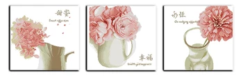 

Sweet affection ( triptych) Cross Stitch Kits 11CT Printed 14CT Set DIY Chinese Cross-stitch Counted Embroidery Needlework