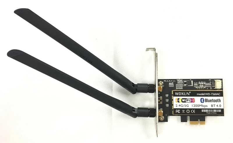 Scheda Di Rete PCI Express Dual Band 2.4/5GHz 433Mbps Con Bluetooth 4.0, Adattatore WiFi Per PC Desktop Con 2 Antenne, Chip RTL8821, Plug And Play