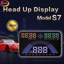 GPS 5.8 «экран Стайлинга Автомобилей HUD GPS Head Up Display OBDII Интерфейс LED Авто Автомобиль Безопасности Вождения Оповещения Расход Топлива S7