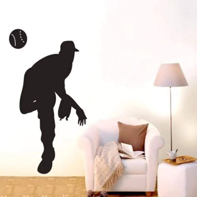 Dctal Baseball Car Windows Sticker Sports Decal Posters Vinyl Wall Decals Pegatina Decor Mural Baseball Sticker