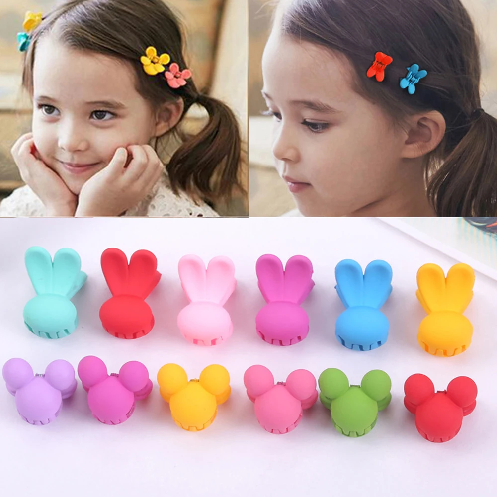 

20 pcs New Fashion Baby Girls Small Hair Claw Cute Candy Color flower Hair Jaw Clip Children Hairpin Hair Accessories