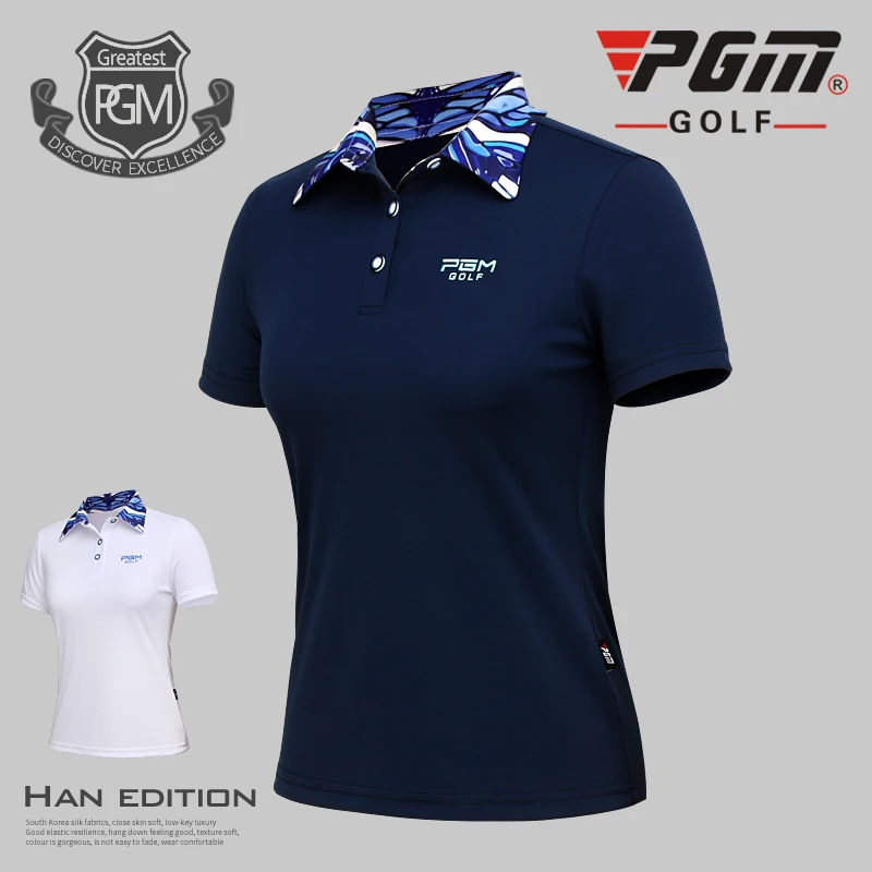 2017 new pgm golf shirts lady sports clothes summer top shirt women's golf t-shirt short-sleeve breathable Golf T-Shirts