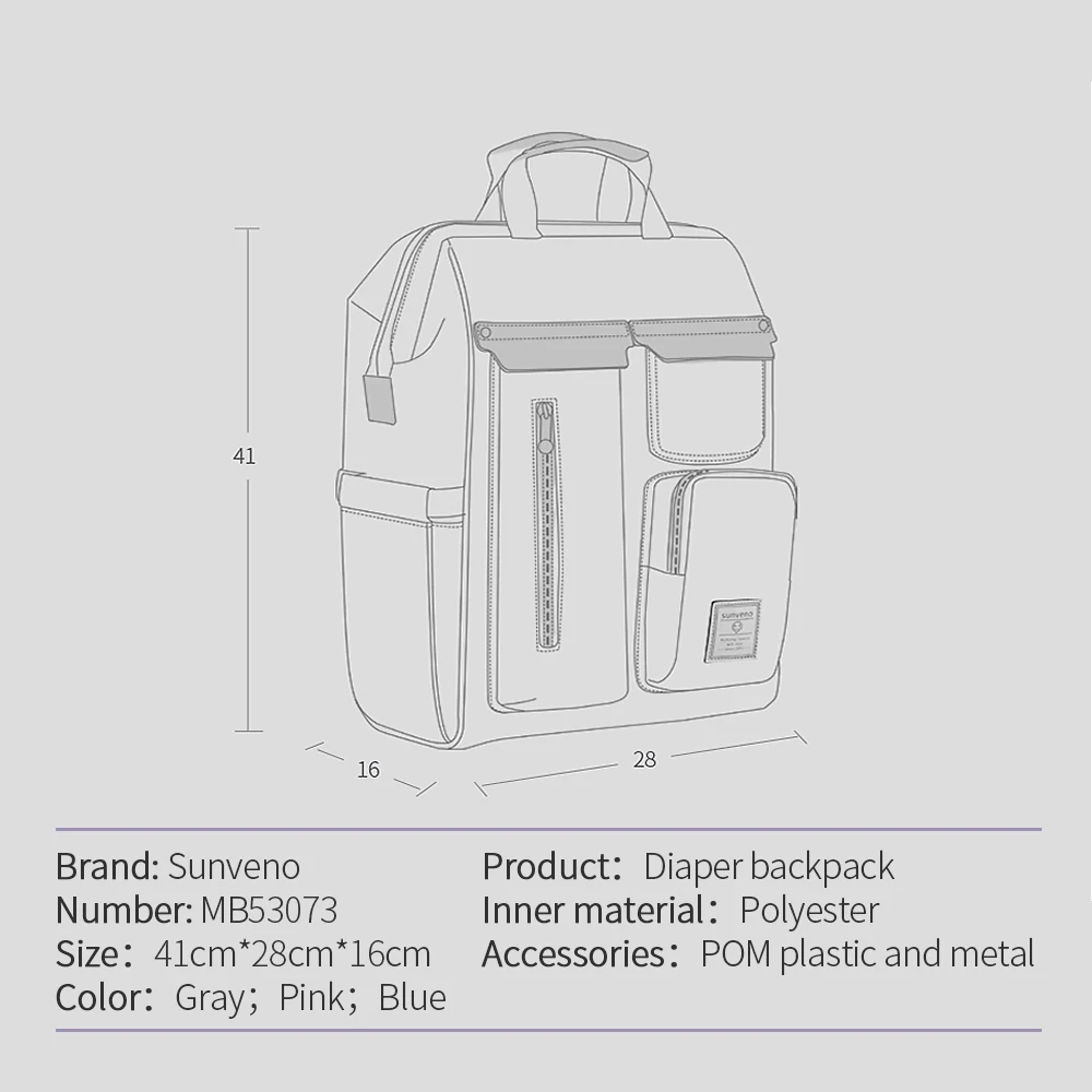 Sunveno Большая вместительная сумка для подгузников для беременных подгузник Bebek Bakim Cantalari рюкзак сумка для ребенка Bolsa Maternidade дорожные детские сумки