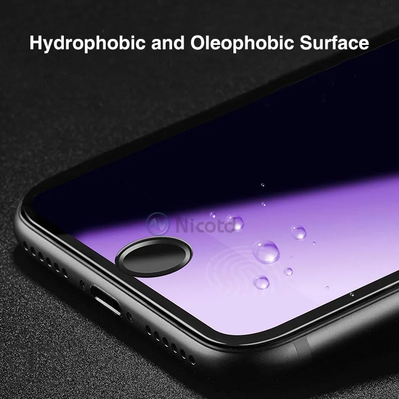 Nicotd Full Cover Tempered Glass for iPhone XS X Screen Protector 9D Black Protective Glass Film sfor iPhone X 10 on iPhoneX XS (1)