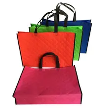 500 шт./лот 45x32x11 см большая хозяйственная сумка с неткаными ручками многоразовая сумка для продуктов для подарков, одежды, обуви, упаковки для выставки