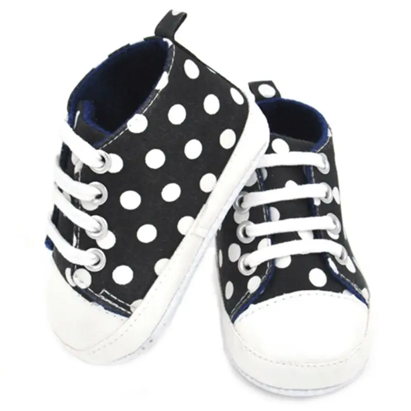 Baby Boy Girl Cute Soft Sole Lace Crib Pram Shoes Matte PU Sneaker 0-18M Lovely
