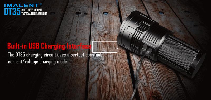 Top IMALENT Waterproof Aluminum DT35 XHP35 HI 8500 LM 6 Modes 18650 USB Rechargeable LED Light Flashlight Torch+4x 18650 batteries 7