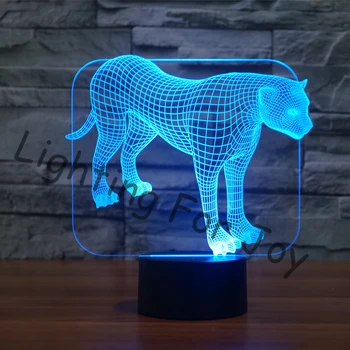 

Leopard Animal Colorful 3D LED Table Lamp 7 Colors Changing Night Light Decor Bedroom LED Lighting Spot Christmas Gift LED light