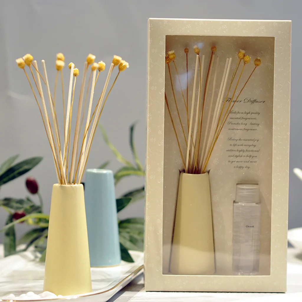 

Reed Oil Diffusers with 6PCS Aroma Natural Sticks Glass Bottle and Scented Oil 30 ML Room Fragrance Aromatherapy MAR5