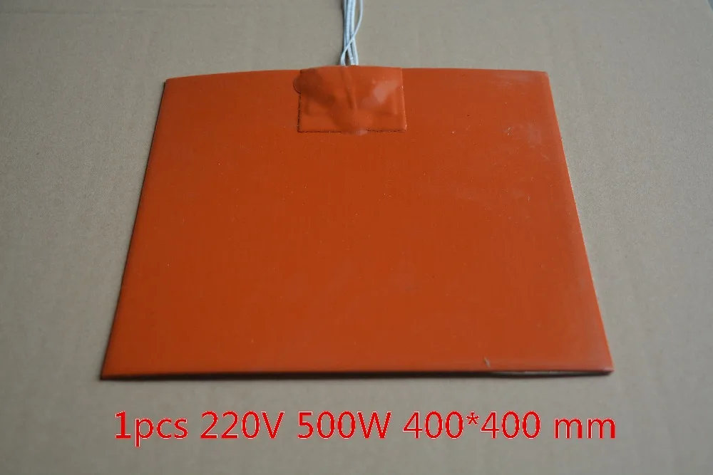 

Silicone heating pad heater 400mmx400mm for 3d printer heat bed