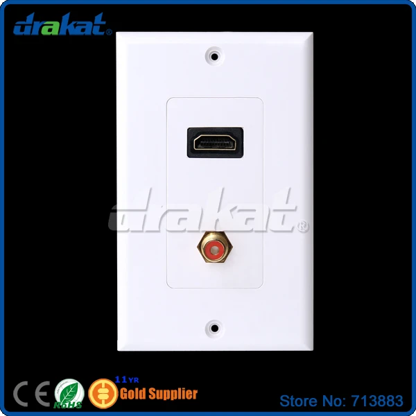 US Тип HDMI RCA CCTV Лицевая панель |