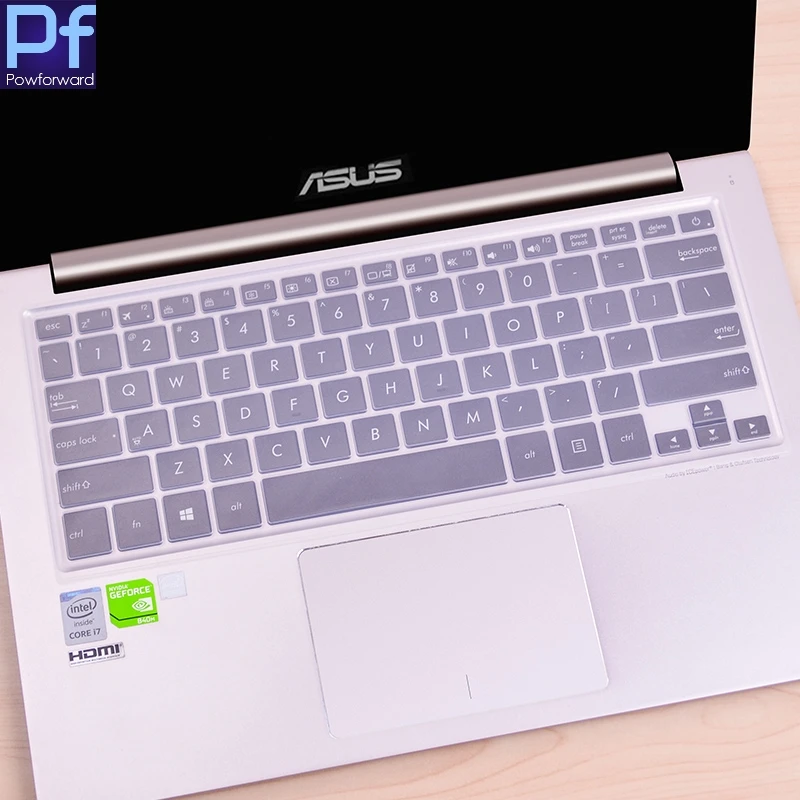 Силиконовая клавиатура защитная крышка для 13,3 дюймов ASUS ZenBook флип UX360CA UX360C UX360CA U310 UX310 UX330 UX330U UX330UA UX330C - Цвет: clear