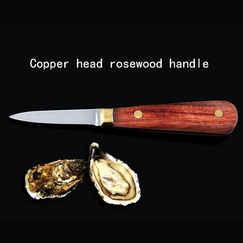 

1Pcs Oyster Knife Stainless Steel Kitchen Knife Seafood Tool Raw shell Knife Shellfish Open Tool With Wood handle
