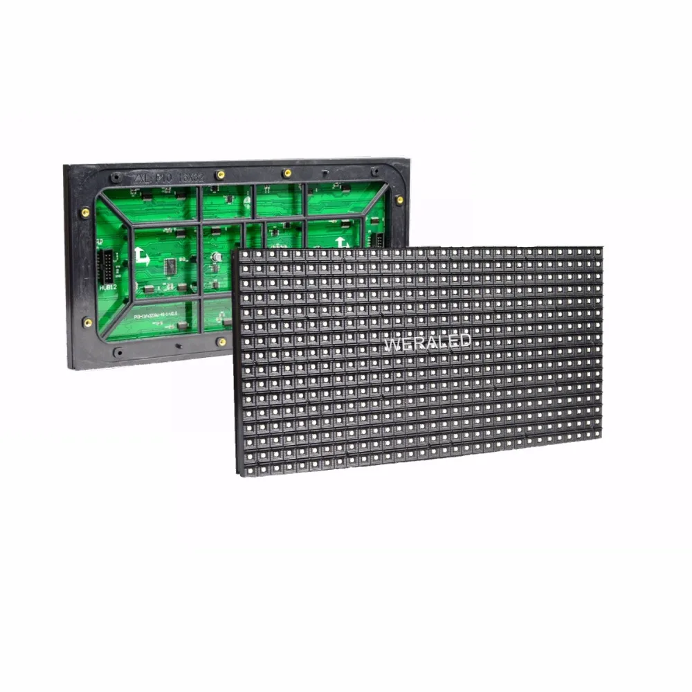 Weraled P10 Smd rg Bi-color ao ar Livre Levou Módulo 320*160mm, 1/4 de Digitalização P10 2-em-1 Duplo Vermelho e Verde Cor do Led do Painel 32x16 Pontos 2 High Quality module led