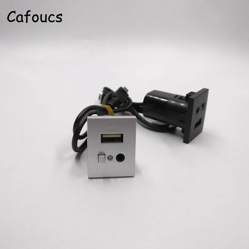 Cafoucs автомобильные аксессуары Aux Usb интерфейсы кнопка с мини USB кабель для Ford Focus Cd Dvd плееры Usb Aux