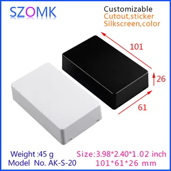

(10 pcs) 101*61*26mm szomk quality abs material electronics plastic instrument project box small enclosure for GPS tracker