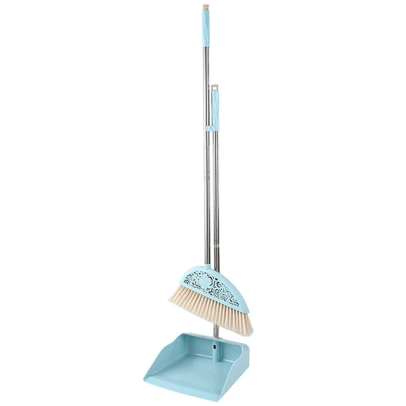 

Broom set detachable pole unloading encryption brush hanging tooth design plastic floor broom b