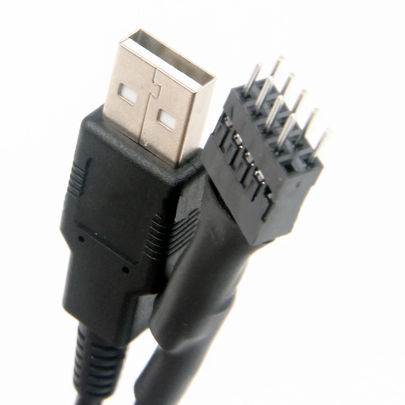

9 pin Male to External USB A Male PC Mainboard Internal Data Extension Cable