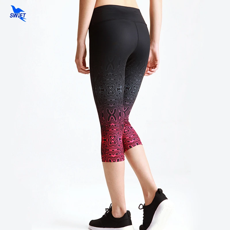 

Capri Pants Women Leggings Fitness Workout Sport 3/4 Yoga Pants Running Tights Jogging Trousers Skinny Stretch Calf-length Pants