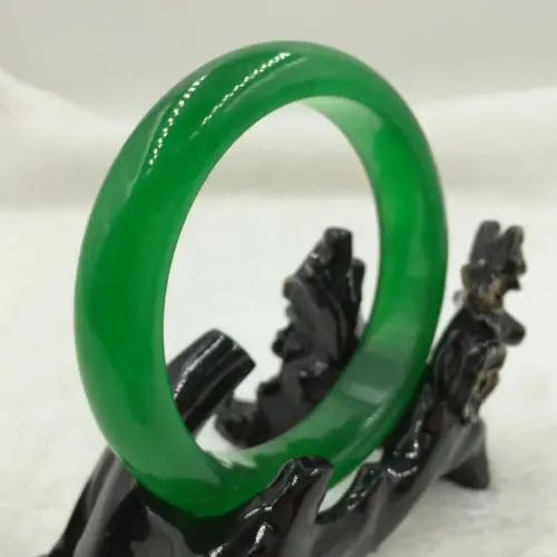 

free shipping 616 Natural Beautiful Emerald Green Nephrite Jade Bangle Bracelet