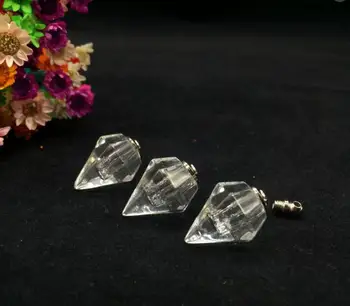 

20pcs clear crystal Rice Art vial Pendant DIY Making Jewelry Findings Miniature Perfume Essential oil bottle Screw Cap diy gifts