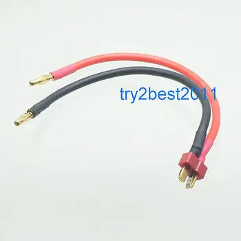 

Deans Ultra Male Plug to 4mm Bullet Banana Battery Charger Charging Leads