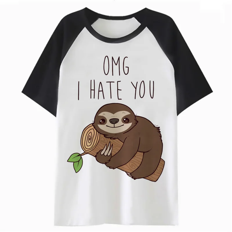 

Sloth t shirt tee clothing tops cartoon graphic harajuku women femme t-shirt female kawaii tshirt K4731