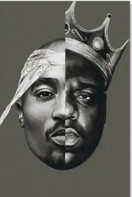 

Tupc Notorious B.I.G Biggie Smalls Gangsta Rap Hip Hop Art Wall Decor Silk Print Poster