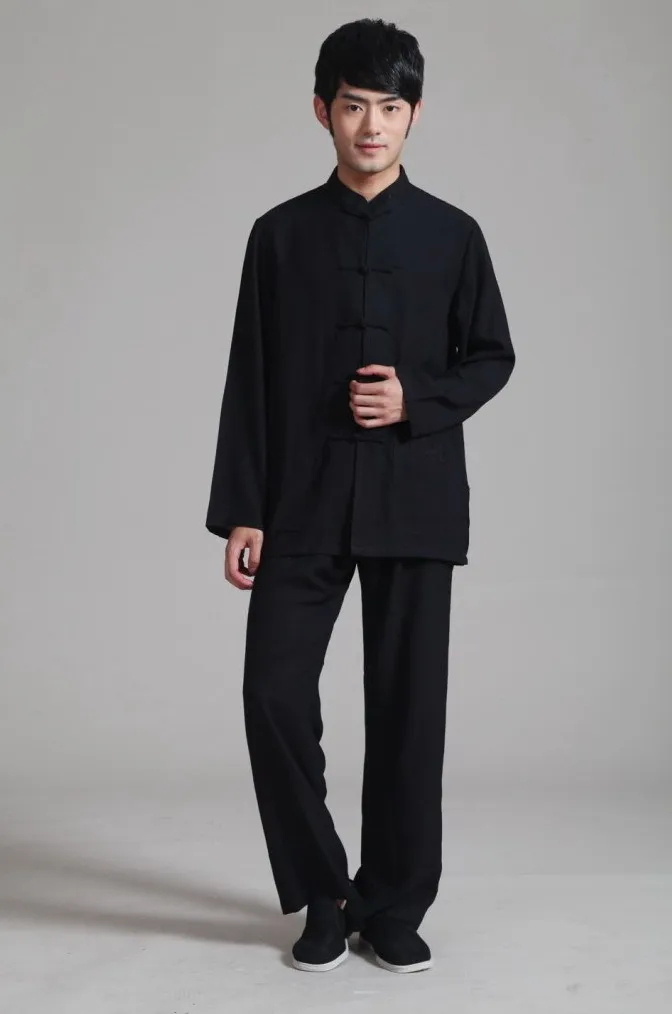 Chinese Kung Fu Dress Set Clour Black and White Jackie Chan Bruce Lee