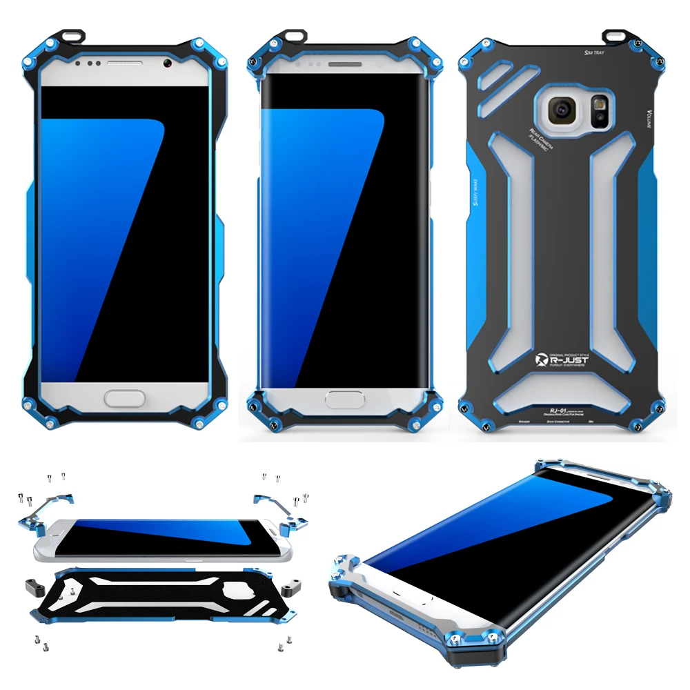 bilder für R-JUST Gundam Stoßfest Außen Aluminium Metall Compact Rüstung Fall-abdeckung Marke Shell für Samsung Galaxy S7 & S7 Rand ORIGINAL bilder für R-JUST Gundam Stoßfest Außen Aluminium Metall Compact Rüstung Fall-abdeckung Marke Shell für Samsung Galaxy S7 & S7 Rand ORIGINAL