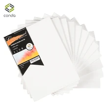 CONDA 12,7x17,7 см(5x7 дюймов) холщовые панели в упаковке из 12 высококачественных холщовых панелей без кислот для художников, масляная доска для рисования, товары для художественной школы