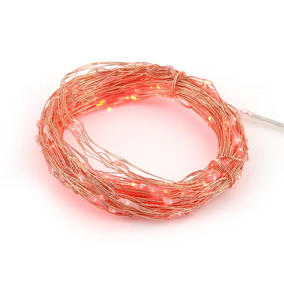 

2 PCS Solar Powered Red Light 15M 150LED Copper Wire Outdoor String Fairy Light