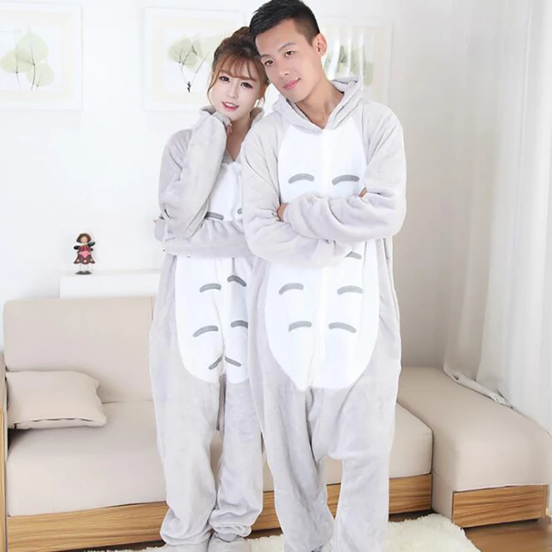 Image New Fashion Women s Character Pajamas Full Sleeve Hooded Polyester Pajama Sets Onsie Animal Pajamas For Adults