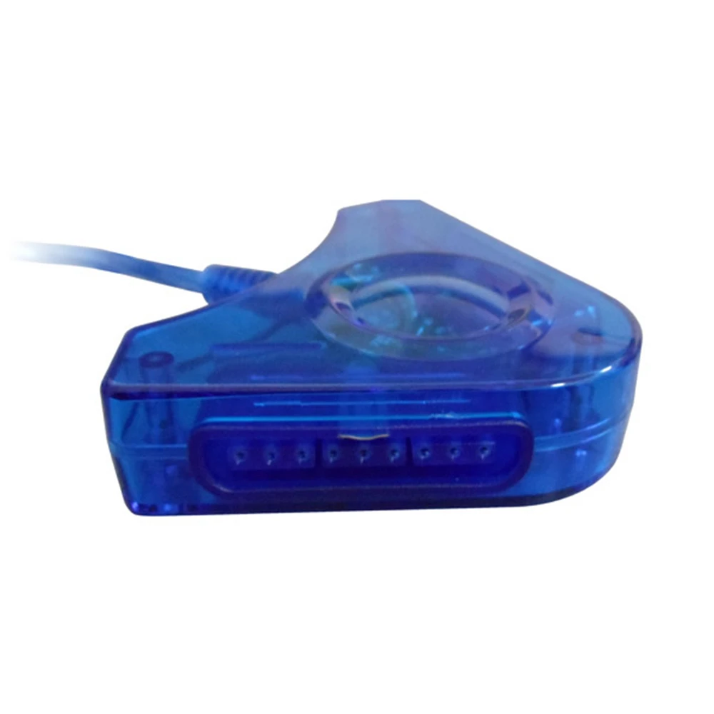 10 шт. высокое качество Контроллер конвертер игровой адаптер кабель для PS2 для Playstation для PC USB прозрачный синий