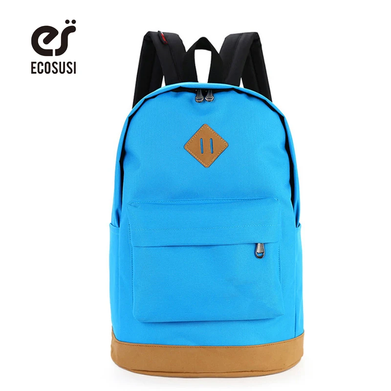 Buy ECOSUSI Canvas Backpack For Student Colorful