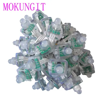 

400pcs T1515 WS2811 12mm 1 led pixel module F8 RGB node IP68 LED White string square outdoor advertising lamp light DC5V