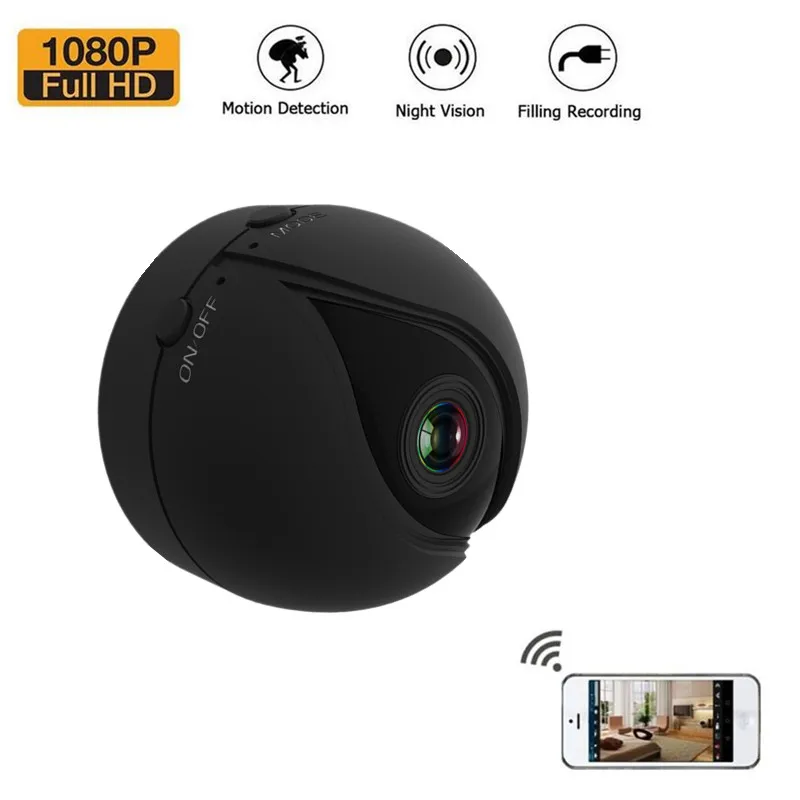 

2019 mini camera wifi V2 gizli kamera 1080P Motion Detection HD Alarm No light infrared night vision kamera small body camera