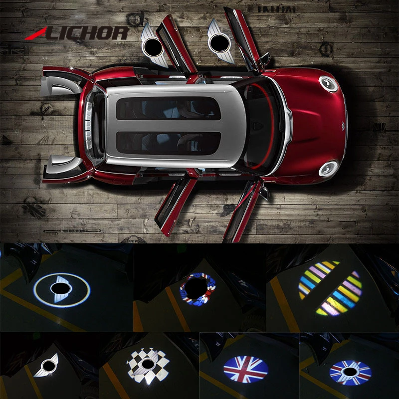 

Car Door Welcome Light LED Mood Projector Auto Logo Car Accessories For Mini Cooper One S JCW R55 R56 R60 F55 F56 F60 Countryman